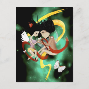 Nebulous Nature love butterfly Postcard