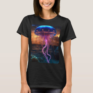 Nebulous Nightjelly: Bioluminescent Beauty  T-Shirt