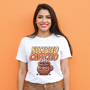 Necesito Cafecito Cute Coffee Café Spanish T-Shirt