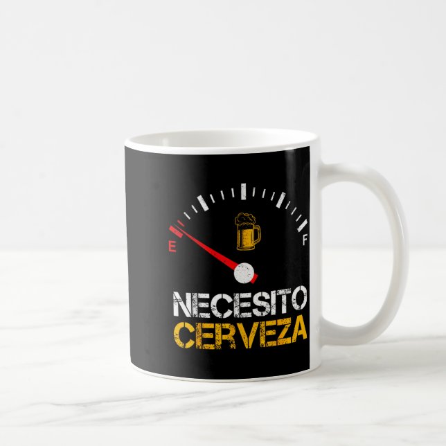 Necesito Cerveza Funny Quote Saying Spanish Beer L Coffee Mug (Right)