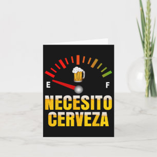 Necesito Cerveza I Need Beer In Spanish Mardi Gras Card