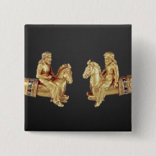 Neck ring in the form of Scythian horsemen 15 Cm Square Badge