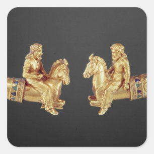 Neck ring in the form of Scythian horsemen Square Sticker