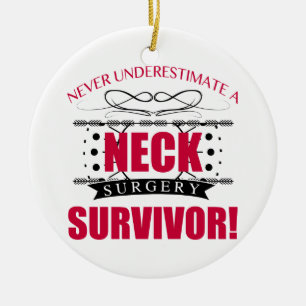Neck Surgery Survivor Ceramic Tree Decoration