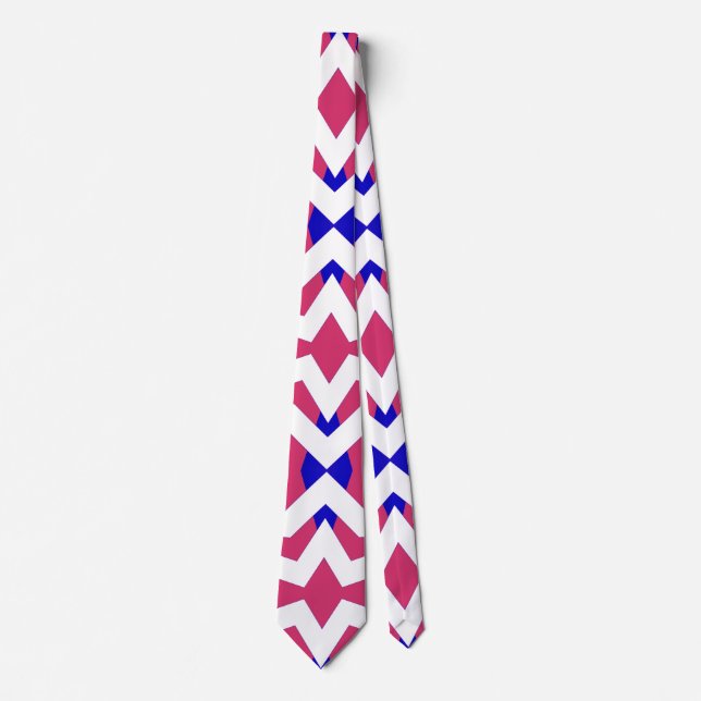 Neck Tie, A multicolor fabric print pattern design Tie (Front)