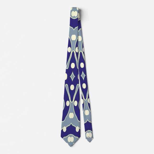 Neck Tie, A multicolor fabric print pattern design Tie (Front)