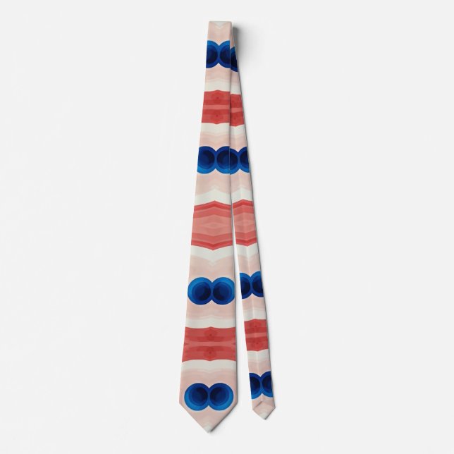 Neck Tie, A multicolor fabric print pattern design Tie (Front)