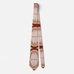 Neck Tie, Brown colour fabric print pattern design Tie