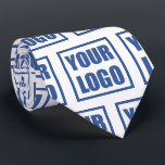 Neck Tie Business Logo Template Tiled<br><div class="desc">Business logo tie with your tiled icon on a white background. Wear it proudly to corporate meetings, conferences or conventions.</div>