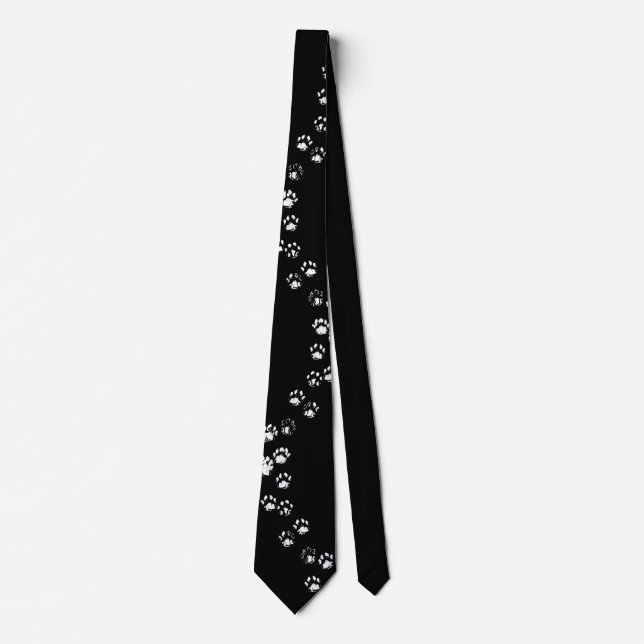 NECK TIE -CAT PAW PRINTS/TRACKS (Front)