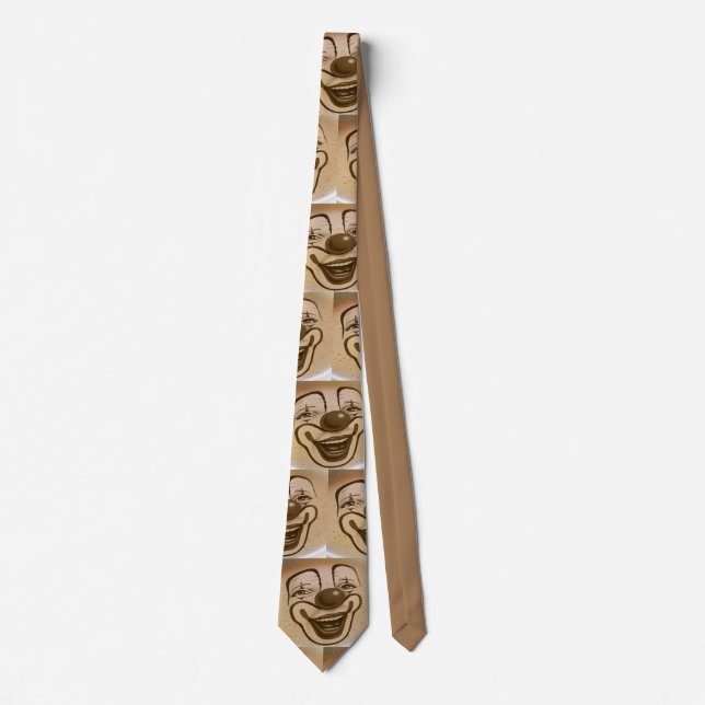 NECK TIE clown face brown (Front)