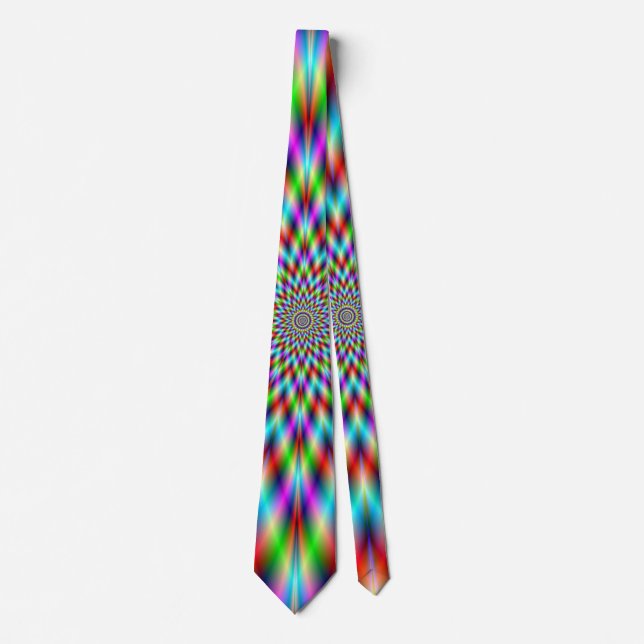 Neck Tie  Neon Star Exploding (Front)