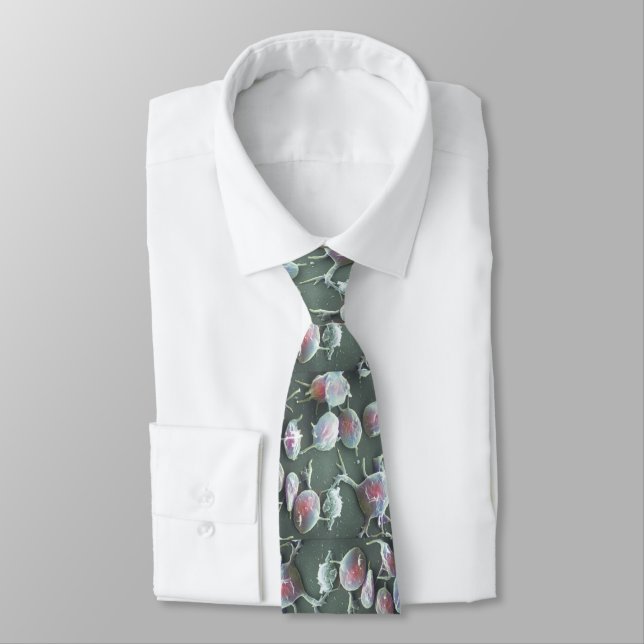 Neck Tie - Platelet (Activiated) on slate canvas (Tied)