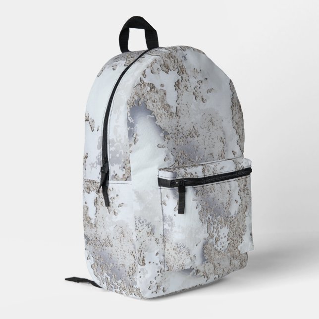 Neck Tie Printed Backpack (Back Corner Left)