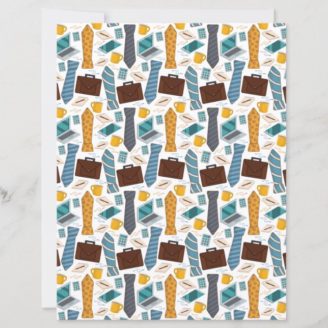 Neck Tie Scrapbook Paper (Front)