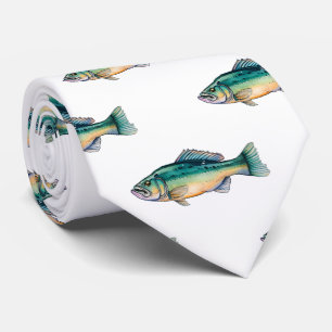 Neck Tie - Watercolor Series: Bass