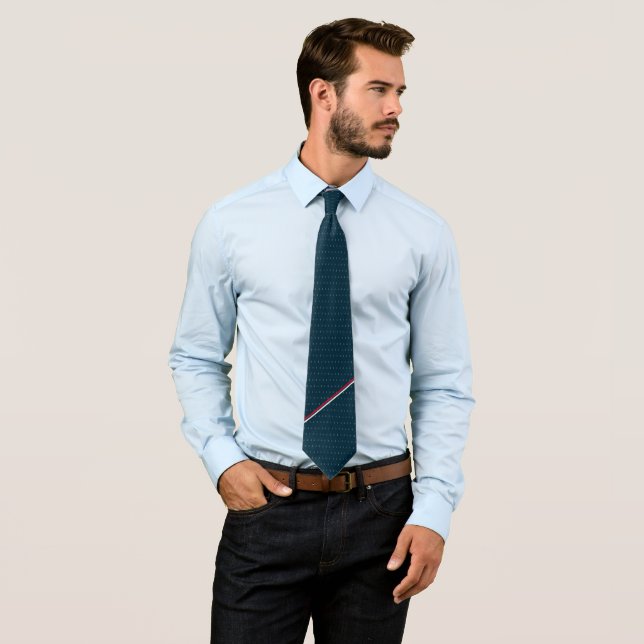 Neck Tie with anchor pattern (In Situ)