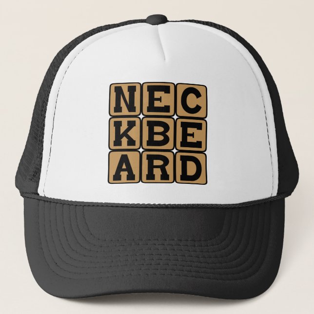 Neckbeard, Internet Meme Trucker Hat (Front)