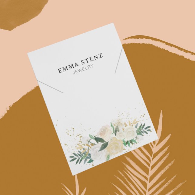 Necklace Display Card • Elegant Pastel Floral (Creator Uploaded)