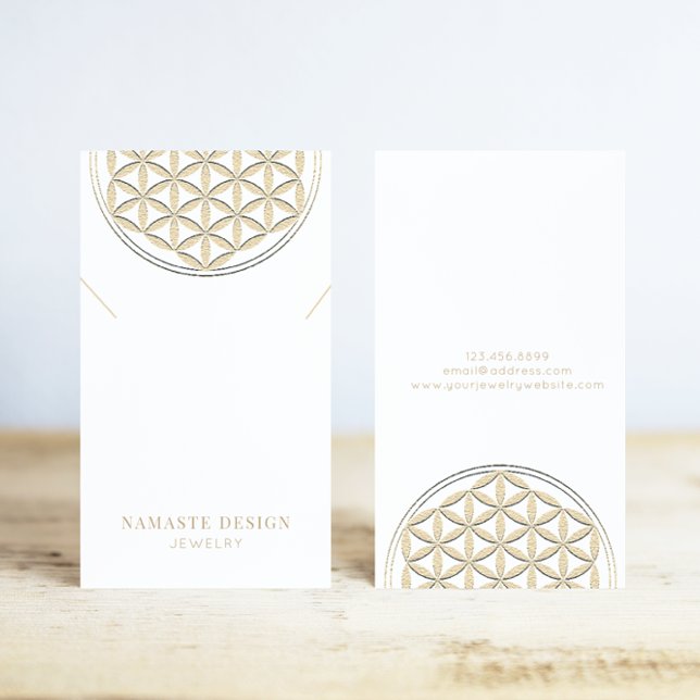 Necklace Display Card • Gold Blume des Lebens  (Creator Uploaded)