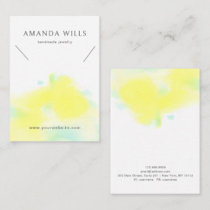 Necklace Display Card • Serene Watercolor Splash