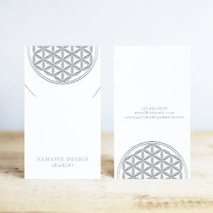 Necklace Display Card • Silver Blume des Lebens