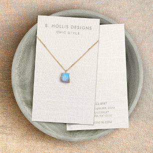 Necklace Display Holder, White Linen (image)