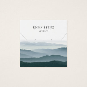 Necklace Earring Display Card • Pastel Mountains