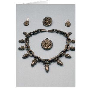 Necklace, earrings, brooch and pendant, c.1870