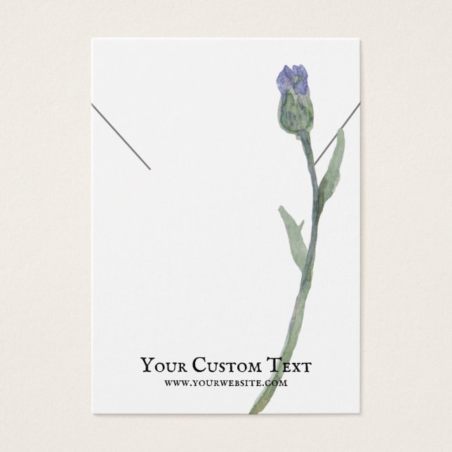 Necklace Jewellery Display Card • Pastel Flower (Front)