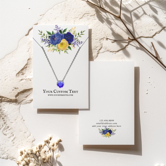 Necklace Jewelry Display Card • Watercolor Floral (Creator Uploaded)