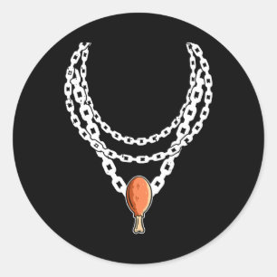 Necklace Turkey Leg Pendant Thanksgiving Day Fall  Classic Round Sticker