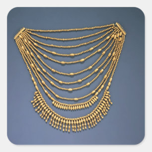 Necklace with bells square sticker