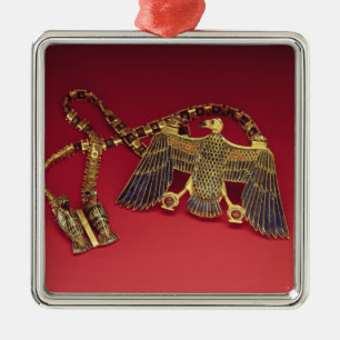 Necklace with vulture pendant metal ornament