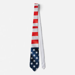 Necktie American Flag Stars Stripes Patriotic USA