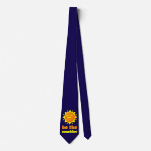 Necktie Be The Sunshine Navy Blue Sun Tie