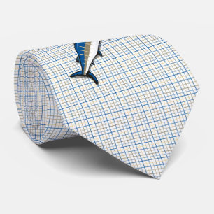 Necktie - Blue Marlin on Plaid