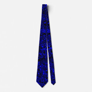 Necktie blue tetragon