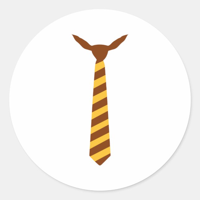 Necktie Classic Round Sticker (Front)