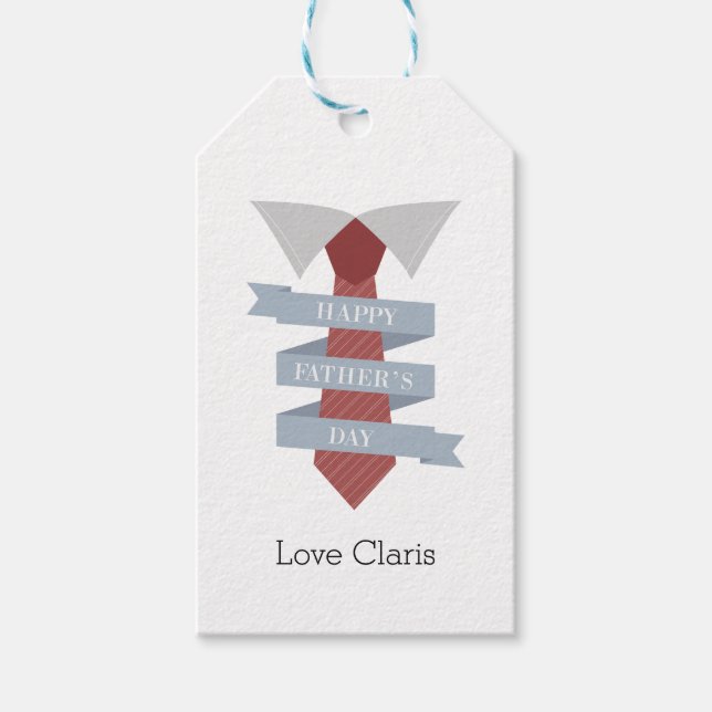 Necktie Father's Day Gift Tag (Front)