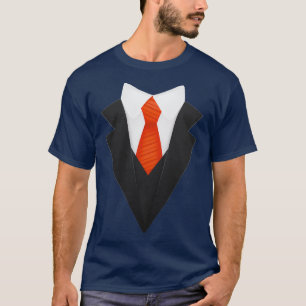 Necktie formal wear in orange T-Shirt