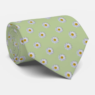 Necktie - New Daisy on Sage