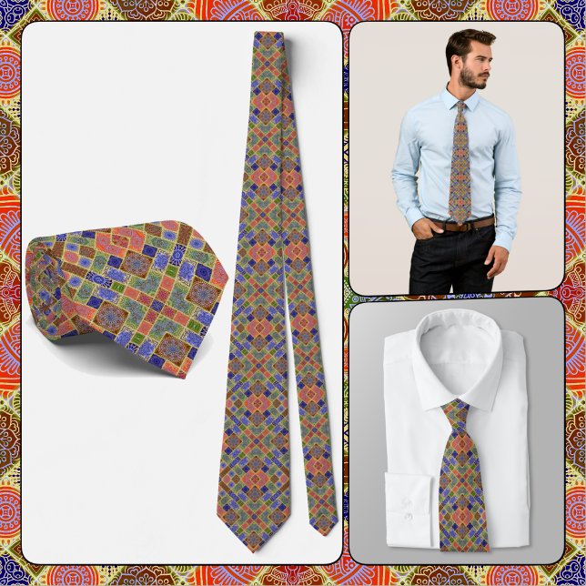 NECKTIE - Shades of Blue, Green Yellow & Pink (Creator Uploaded)
