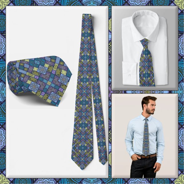 NECKTIE - Shades of Blue Green Yellow & Violet (Creator Uploaded)