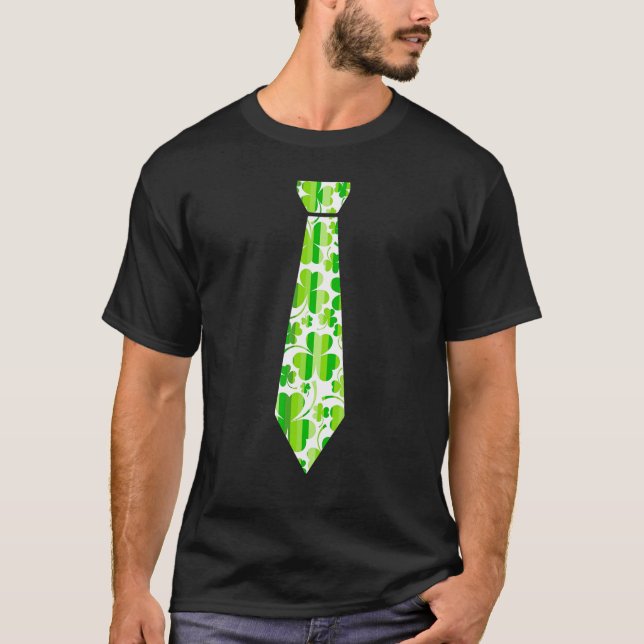 Necktie St Paddys Day Irish Cravat Ireland St Part T-Shirt (Front)