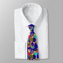 NECKTIE TROPICAL DRINKS ALCOHOL FLOWERS PARTY
