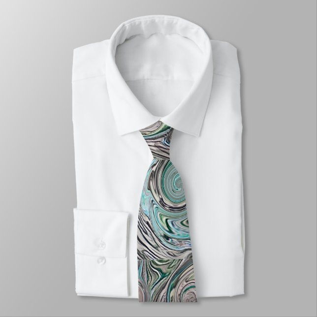 Necktie with Cool Swirls (Tied)