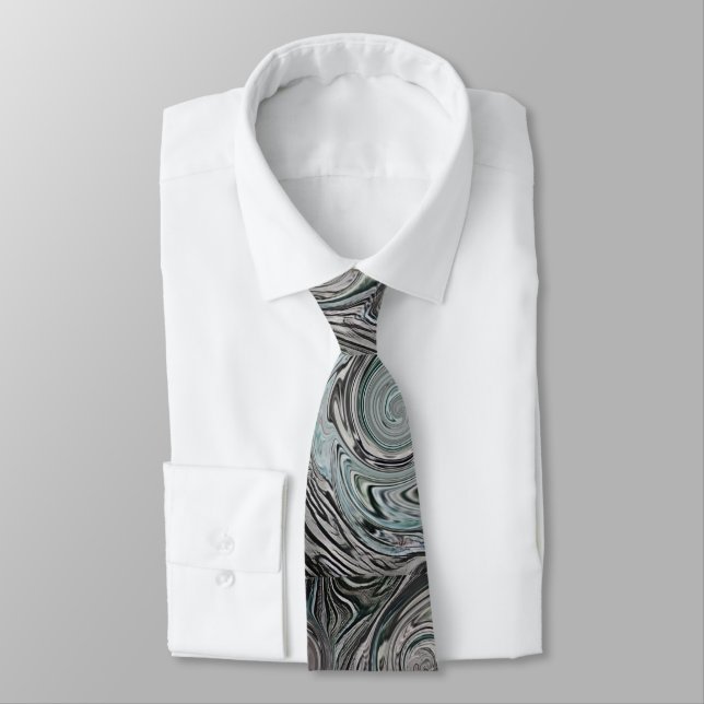 Necktie with Cool Swirls Neck Ties (Tied)