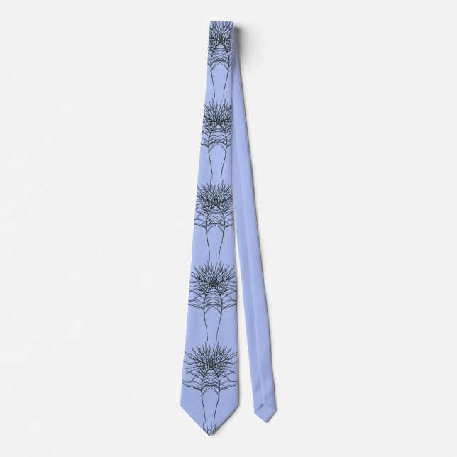 Necktie with Lines Design in Blue (Front)