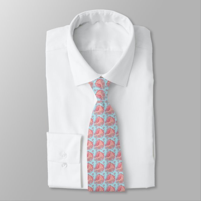 Necktie with Octopus (Tied)